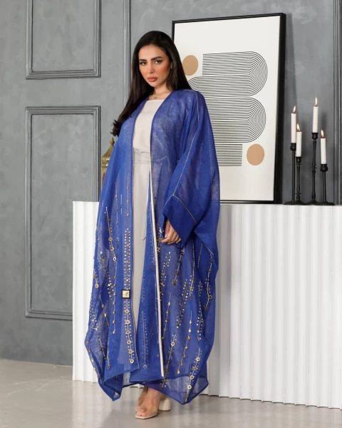 Bisht Linen Blue IB137 Blue